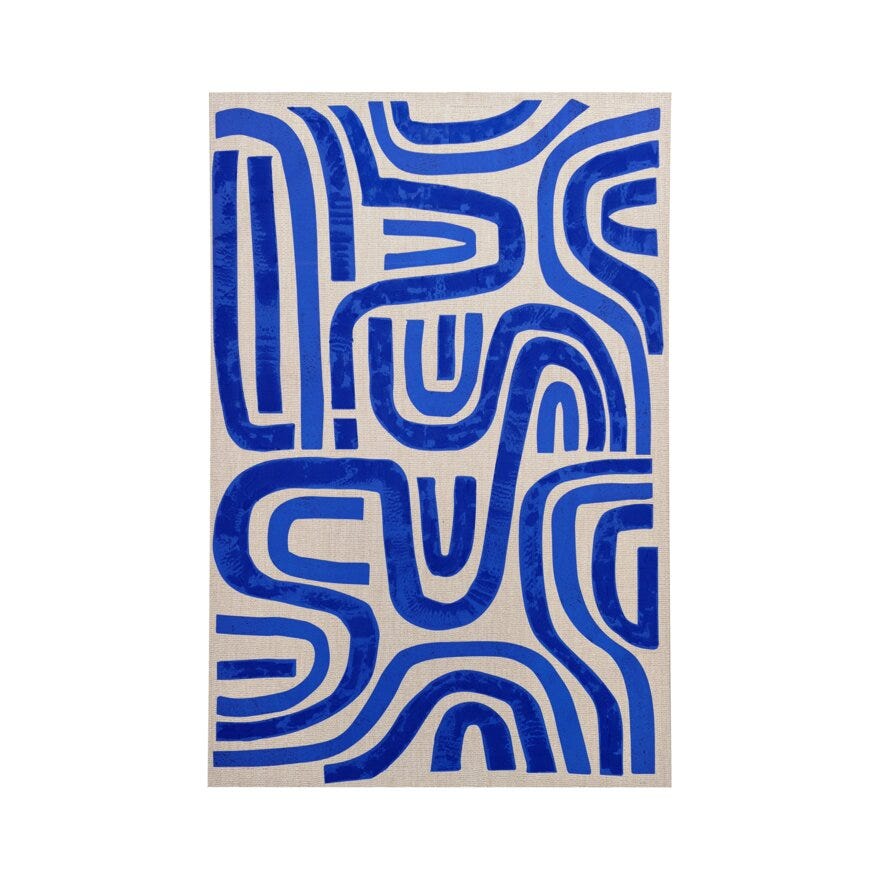 BLUELINE Canvas bilde 80x120 cm i Blå