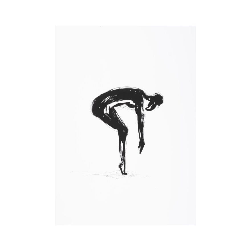 Maren Baxter BREATH Kunsttrykk 40x50 cm i Svart