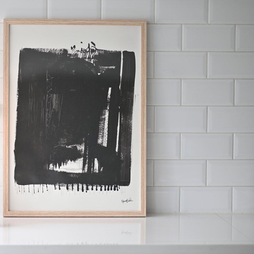 Maren Baxter CLEARING Kunsttrykk 50x70 cm i Svart