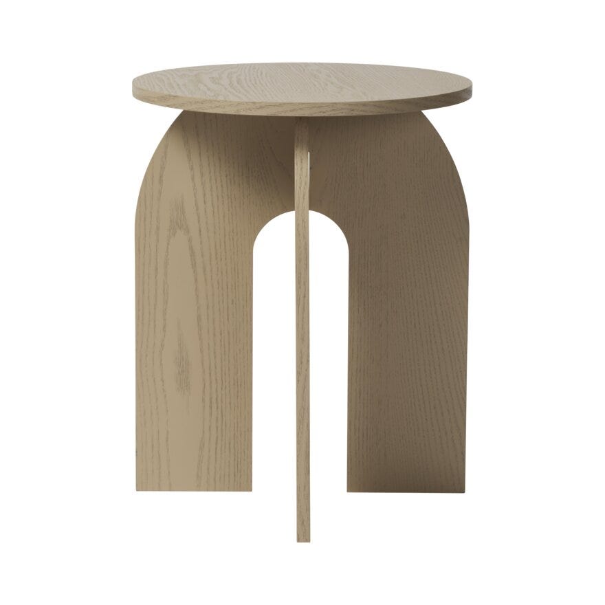 COSTA Sidebord Ø40 cm i Beige/natur