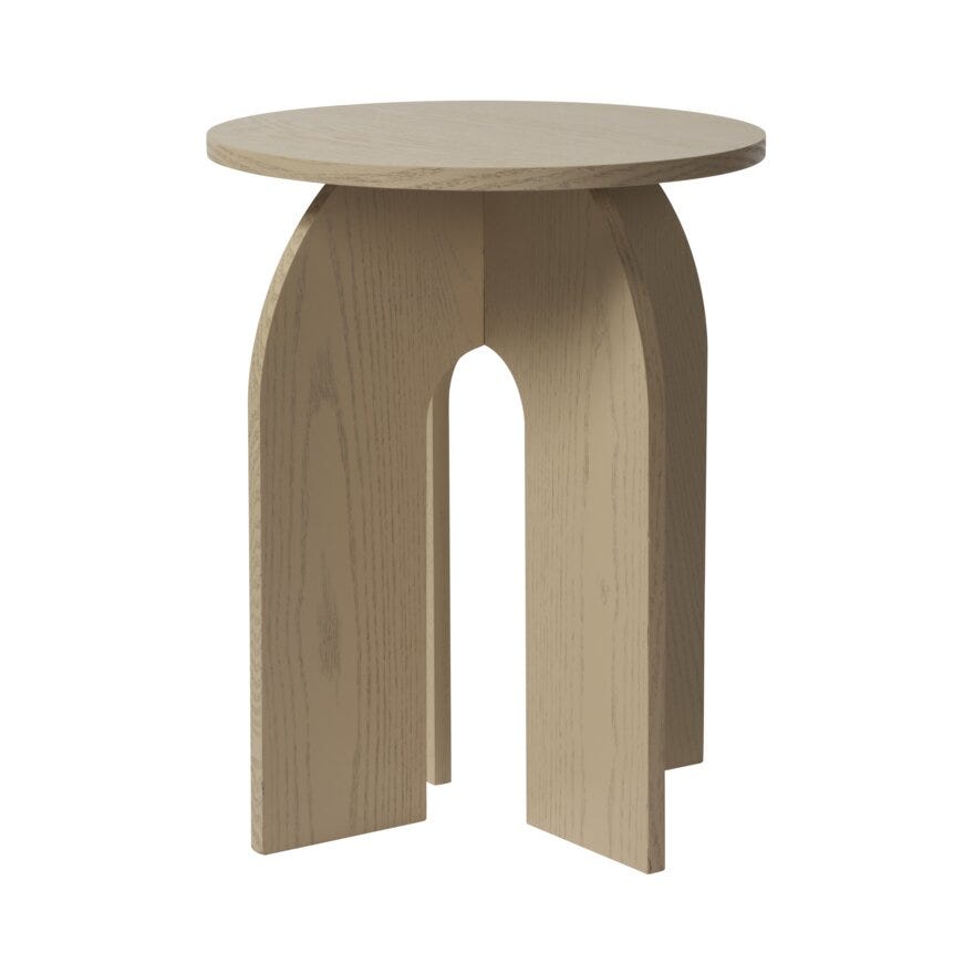 COSTA Sidebord Ø40 cm i Beige/natur