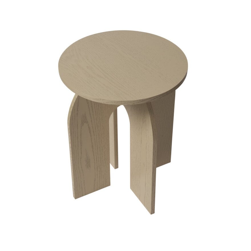 COSTA Sidebord Ø40 cm i Beige/natur