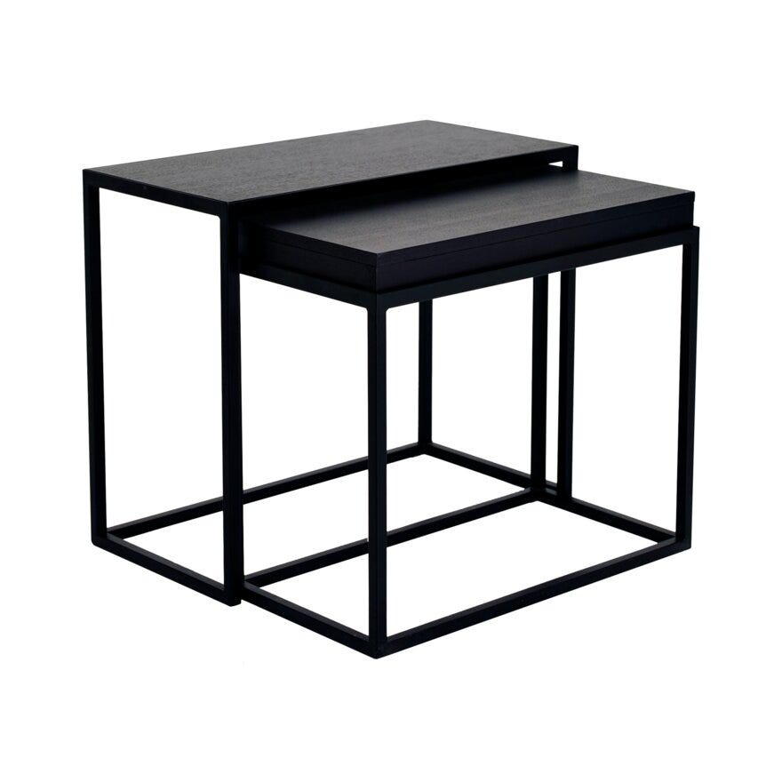DUETT Sidebord sett 30x60 cm i Svart