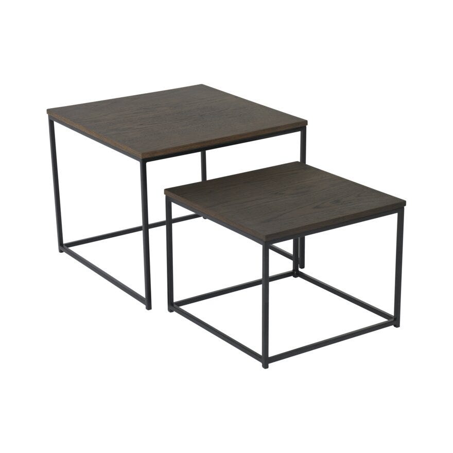 DUETT Sidebord sett 55x55 cm i Brun