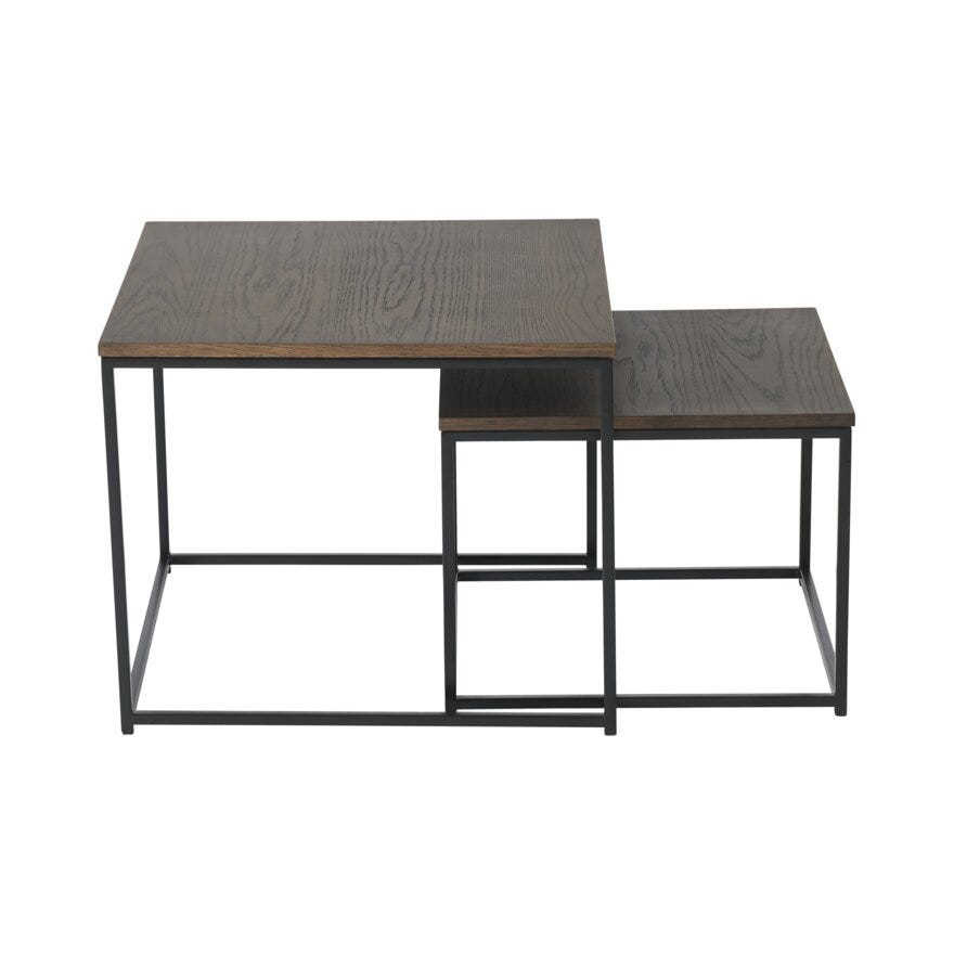 DUETT Sidebord sett 55x55 cm i Brun