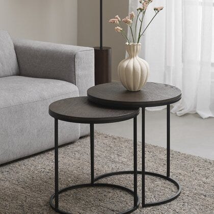 Duett sidebord sett Ø49