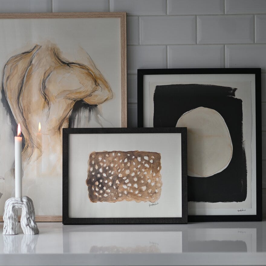Maren Baxter FOAM Kunsttrykk 40x30 cm i Beige/natur