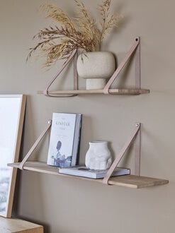 FRIKK Vegghylle 60x20 cm i Beige/natur