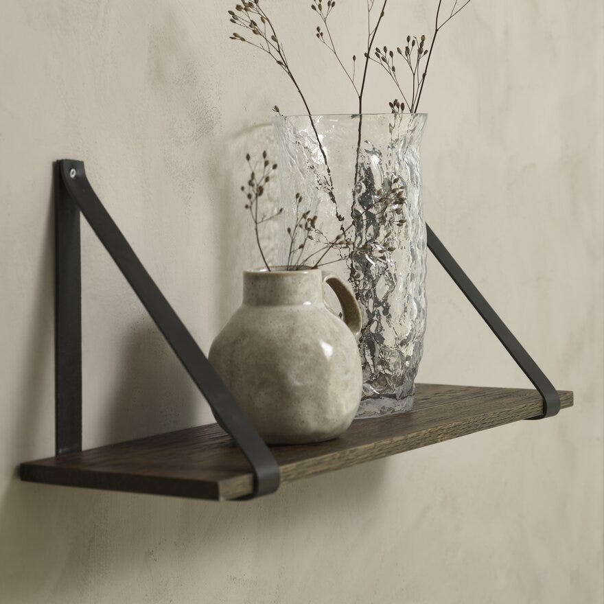 FRIKK Vegghylle 60x20 cm i Brun