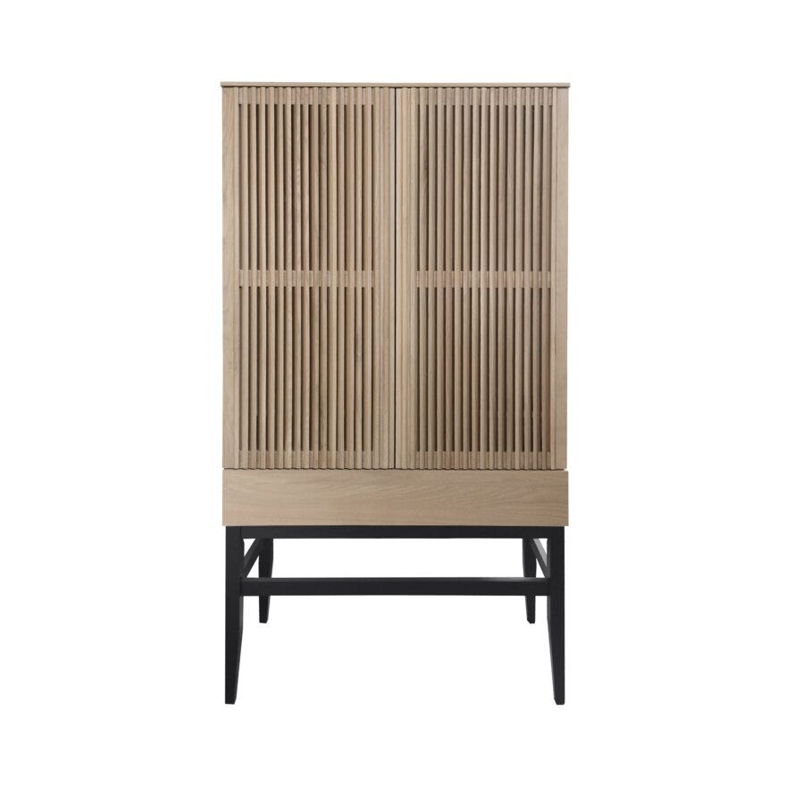 GRADINO Vitrineskap B:95 cm i Beige/natur