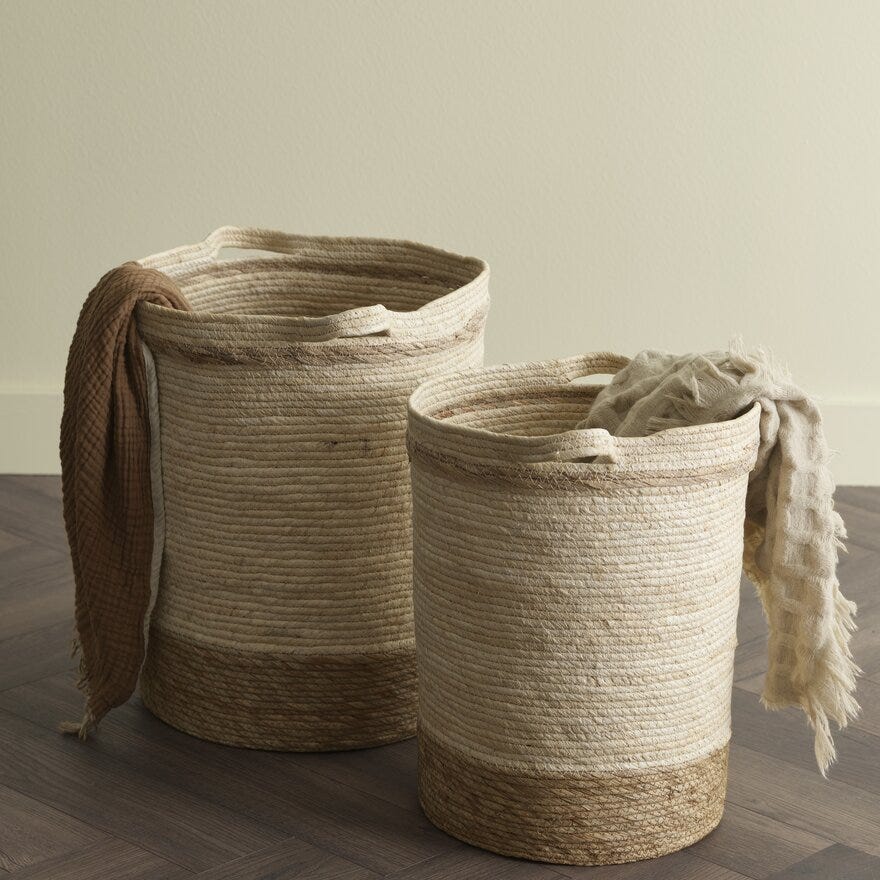 ISA Kurv Ø35 cm i Beige/natur