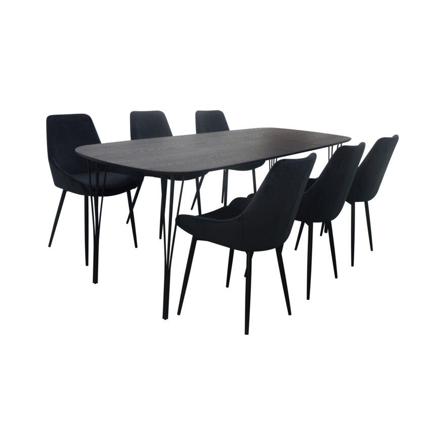 JAR Kjøkkenbord 80x140 cm i Svart