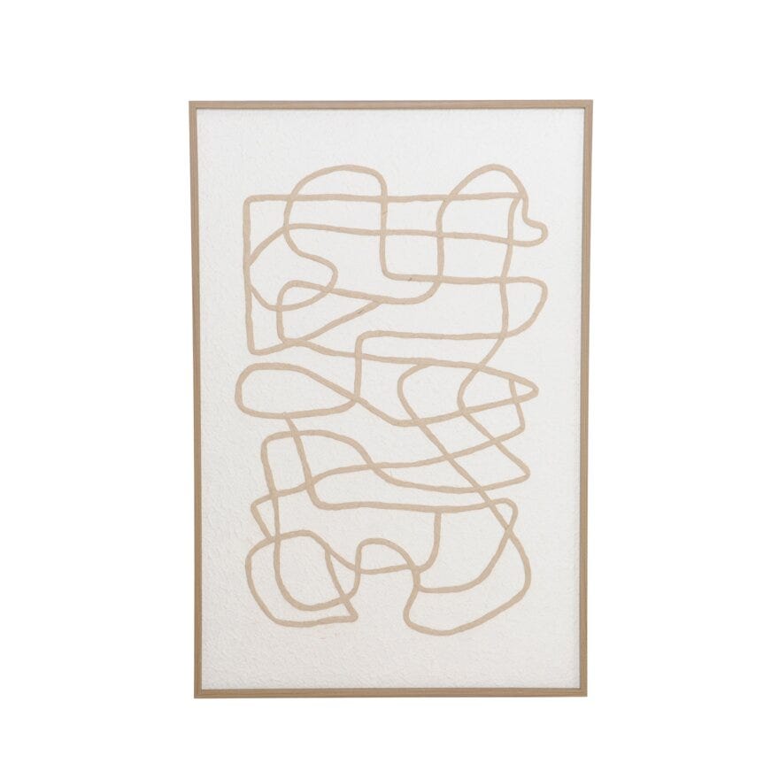 LABYRINT Strukturbilde 80x120 cm i Beige/natur