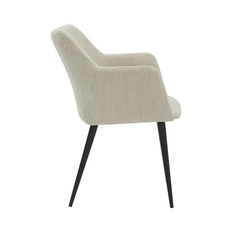 LIAM Spisestol med armlene i Beige/natur