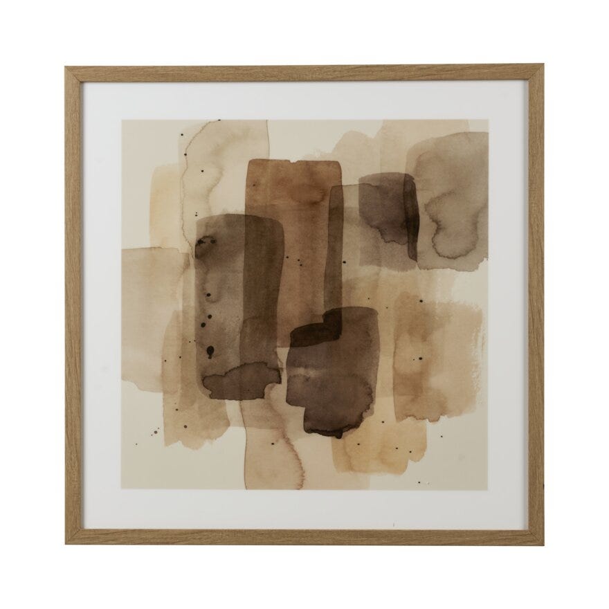 LIGURE Bilde 60x60 cm i Beige/natur