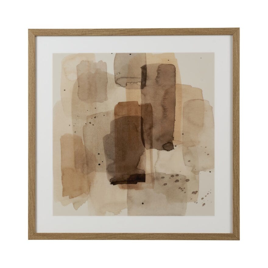 LIGURE Bilde 60x60 cm i Beige/natur