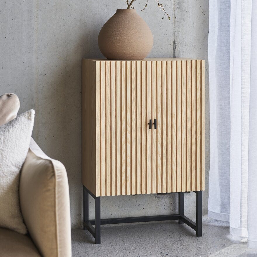 LEONA Vase H29 cm i Beige/natur