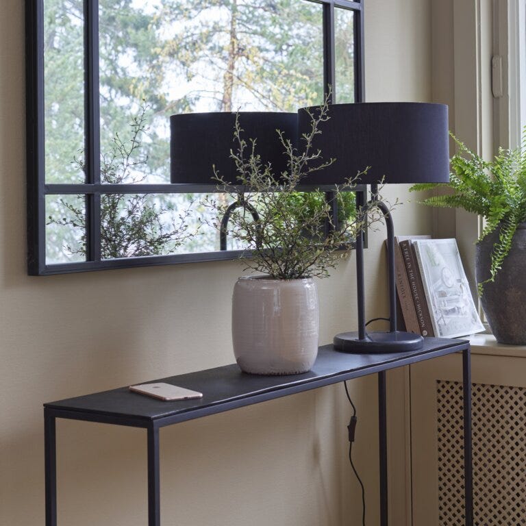 MANHATTAN Speil med spiler H120 cm i Svart