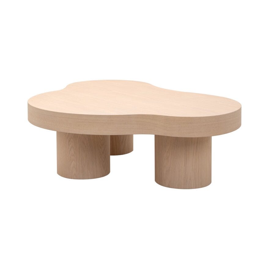 MASSI Sofabord 140 cm i Beige/natur
