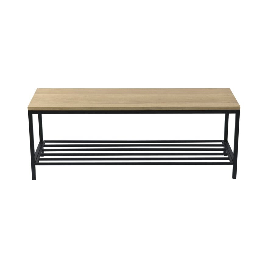 MONDO Benk med skohylle B:115 cm i Svart