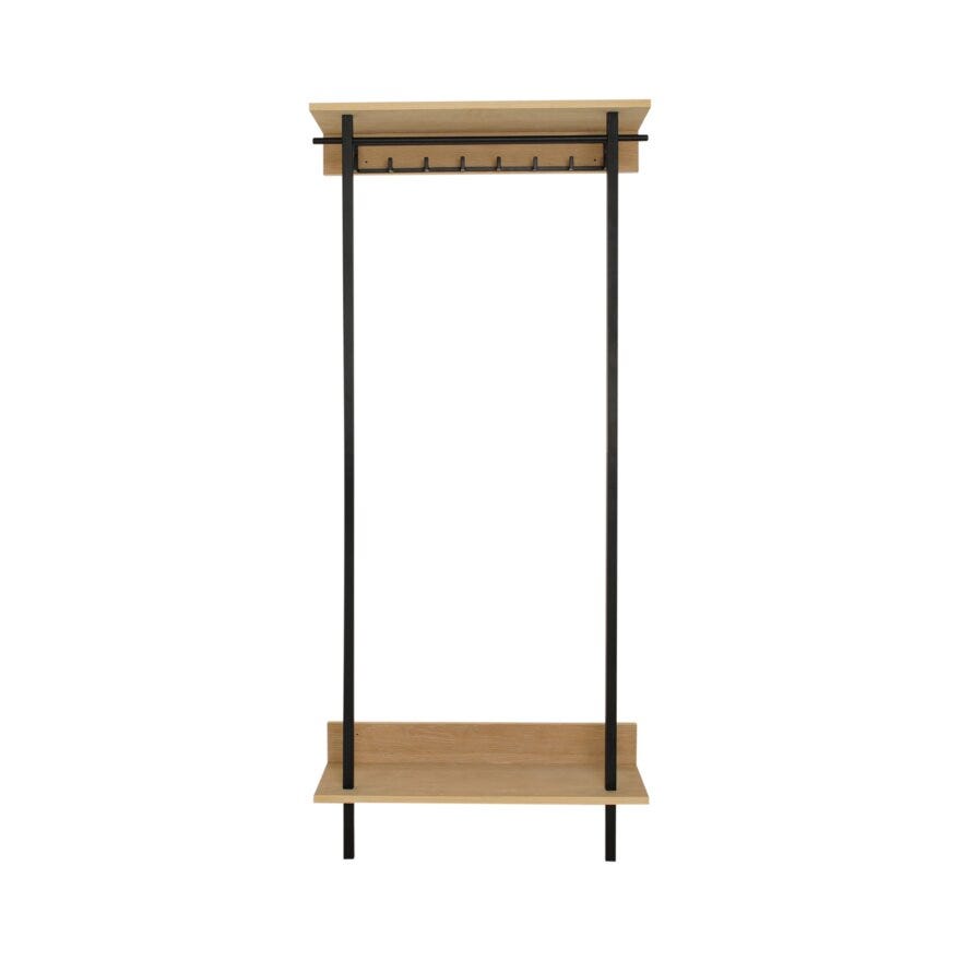 MONDO Garderobehylle 80x28 cm i Svart