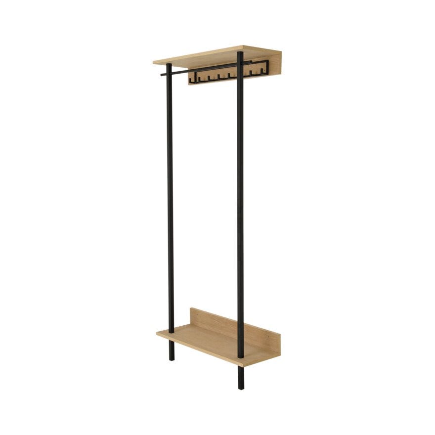 MONDO Garderobehylle 80x28 cm i Svart