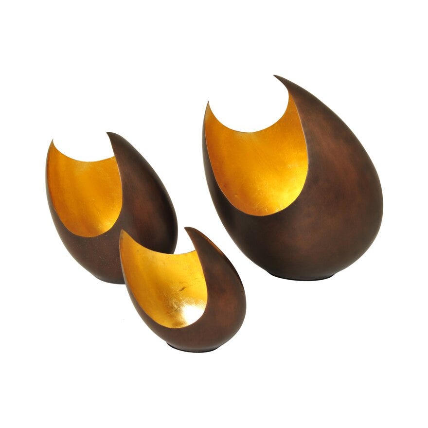 MOON Telysholder H20 cm i Brun