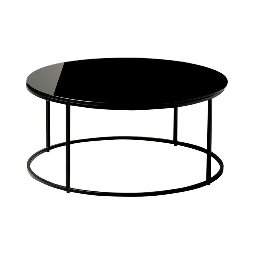 MURAN Sofabordsett Ø90 cm i Svart