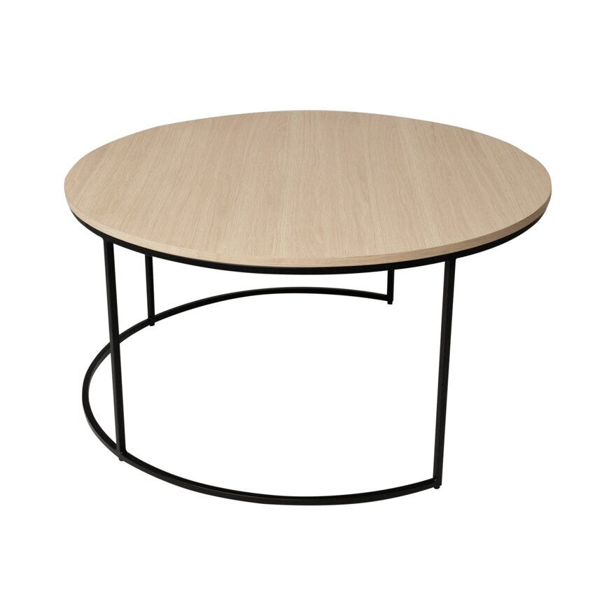 MURAN Rundt sofabordsett Ø90 cm i Beige/natur