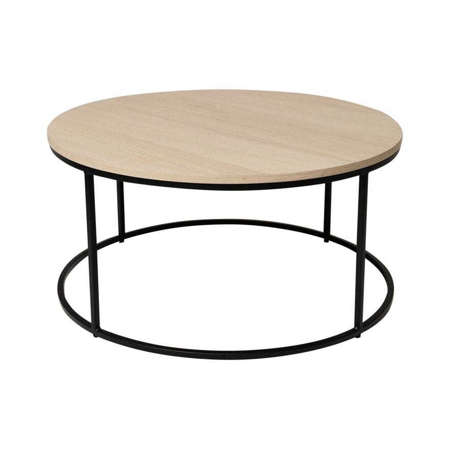 MURAN Rundt sofabordsett Ø90 cm i Beige/natur