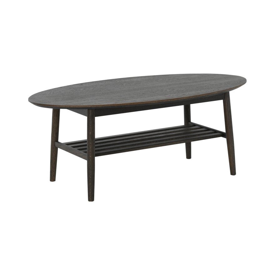 NARDO Ovalt sofabord 70x130 cm i Brun