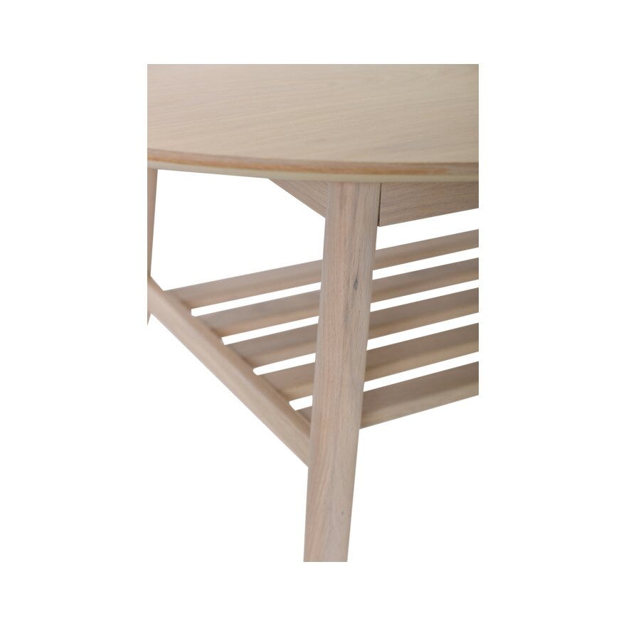 NARDO Ovalt sofabord 70x130 cm i Beige/natur