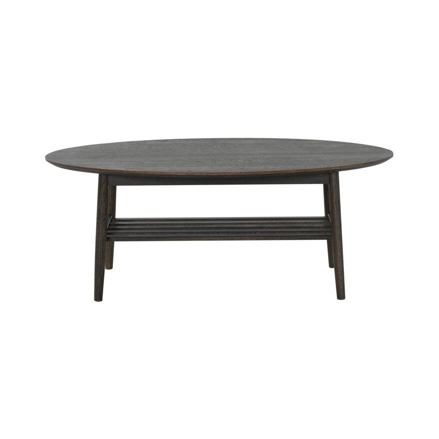 NARDO Ovalt sofabord 70x130 cm i Brun
