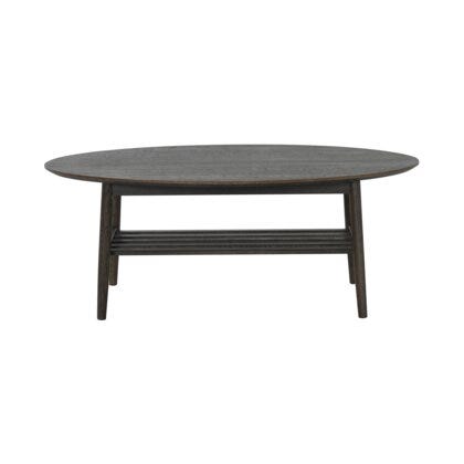 Nardo ovalt sofabord med hylle 70x130