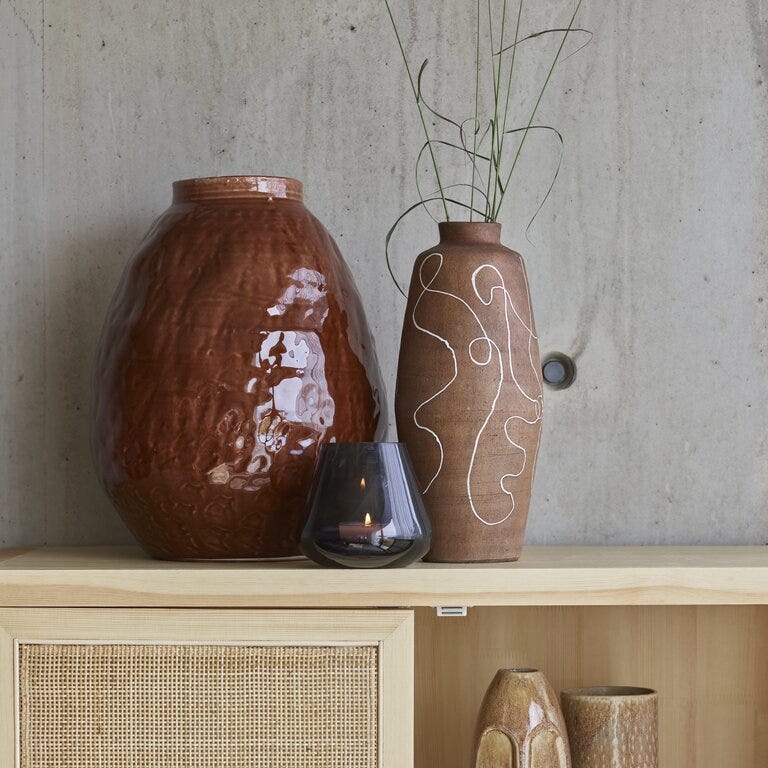 NICO Vase H39 cm i Brun