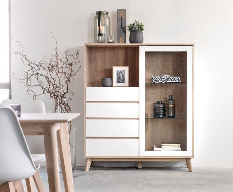 ODENSE Skap B:120 cm i Hvit