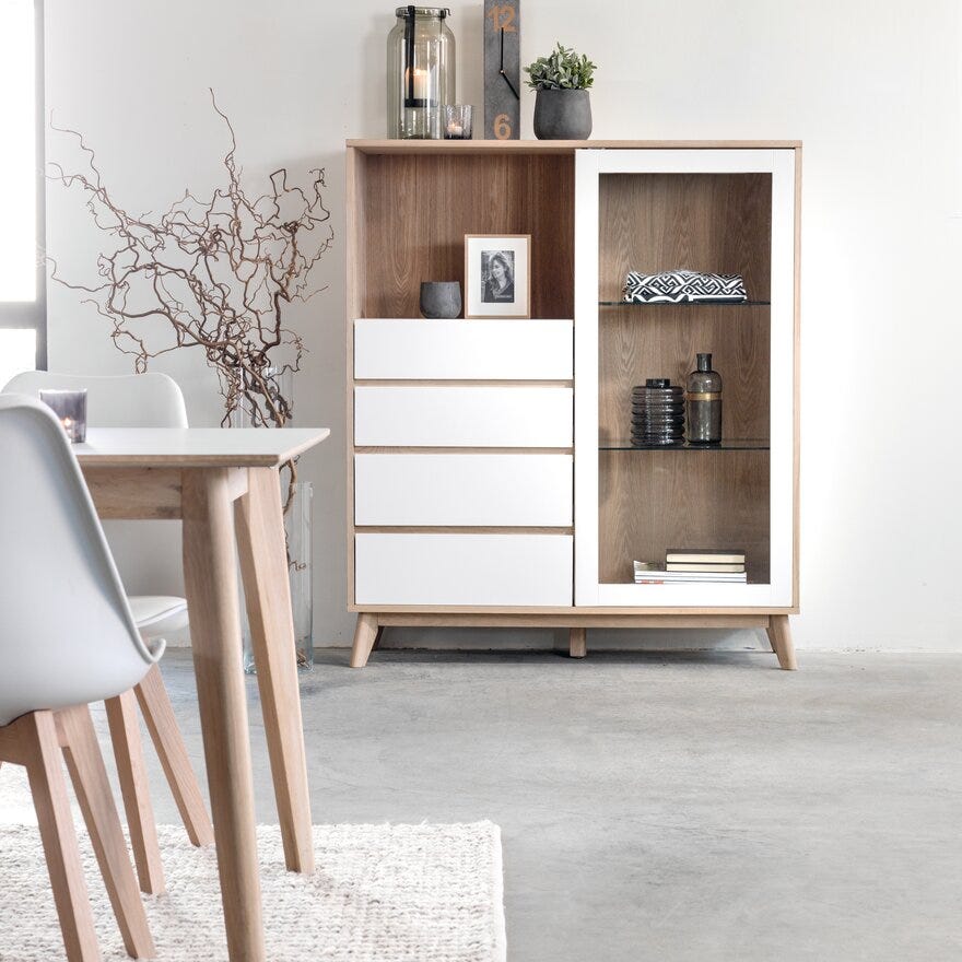 ODENSE Skap B:120 cm i Hvit