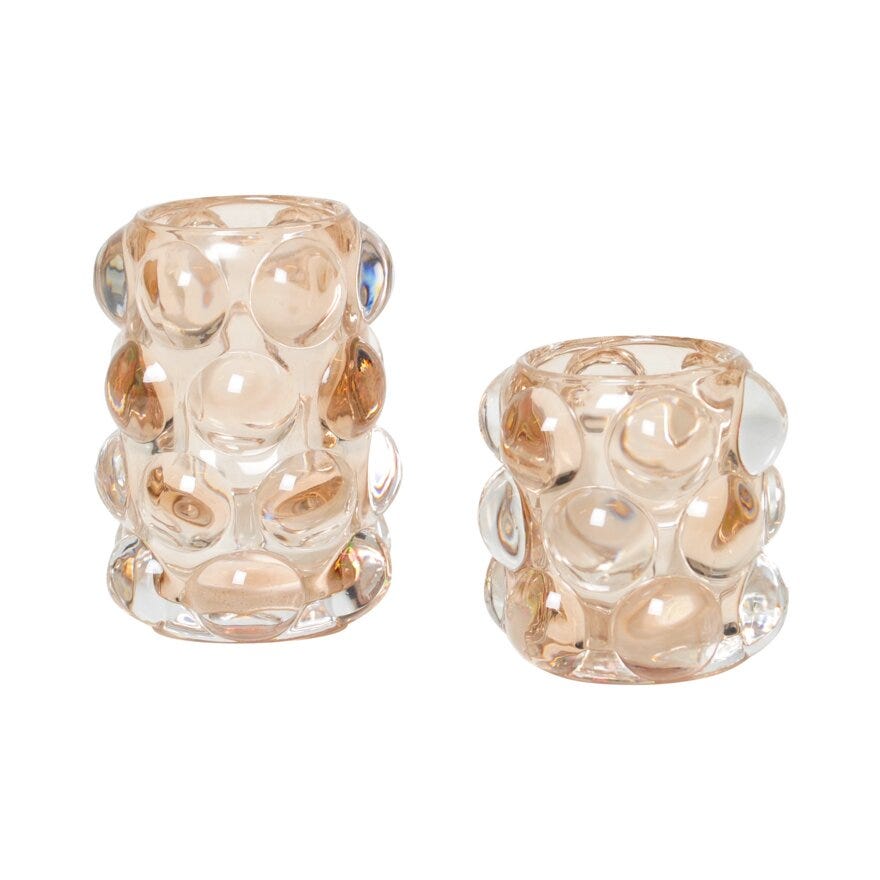 PIONA Telysholder H12,5 cm i Brun