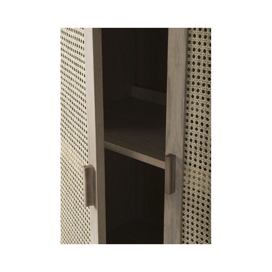 RAFFELS Vitrineskap B:95 cm i Beige/natur