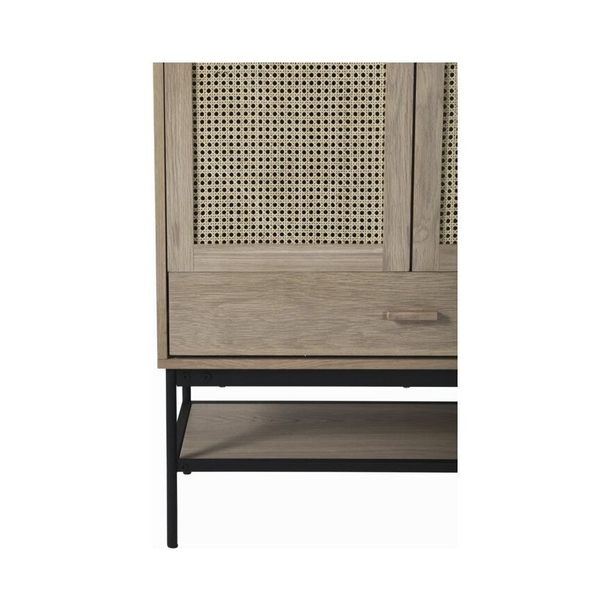RAFFELS Vitrineskap B:95 cm i Beige/natur