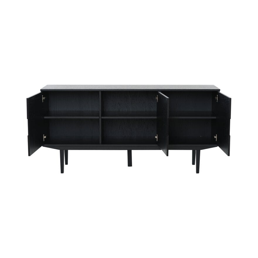 SAGENE Skjenk 155x41 cm i Svart