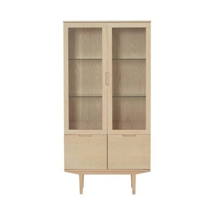 Sagene vitrineskap med lys 90x40