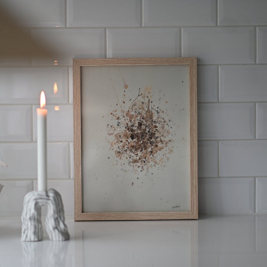 Maren Baxter SPLASH Kunsttrykk 40x30 cm i Beige/natur