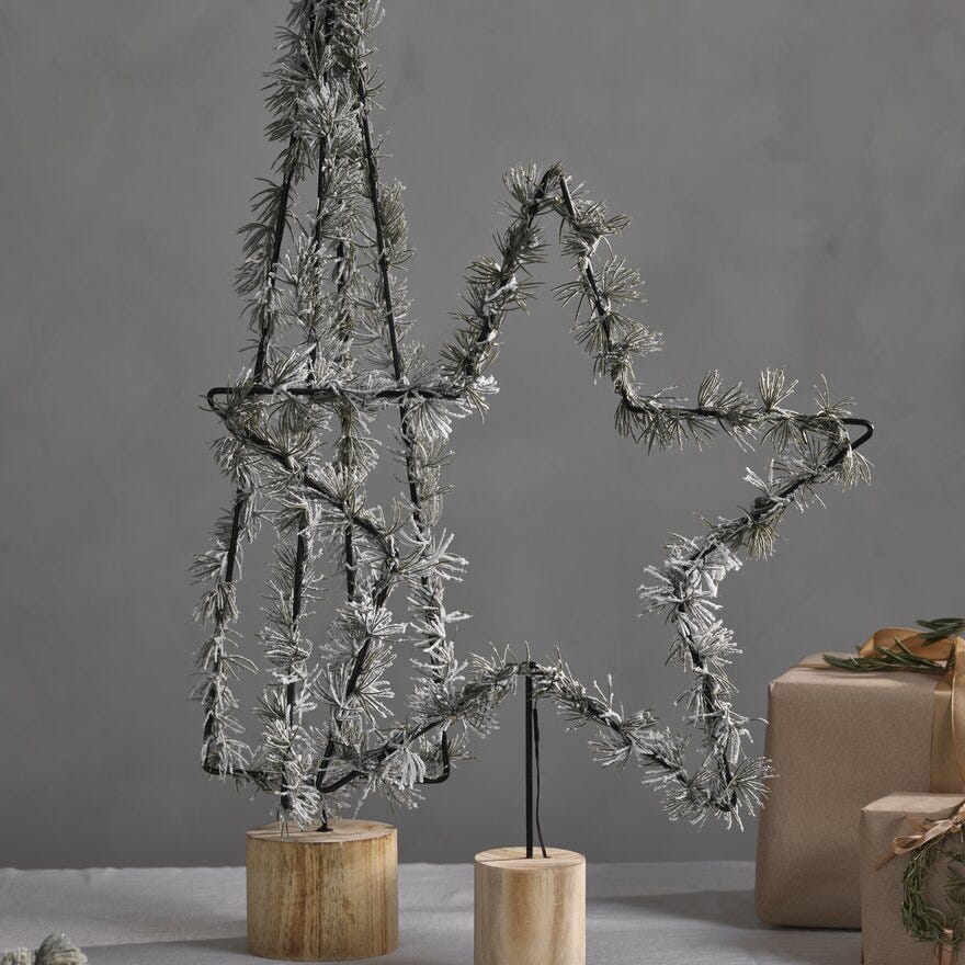 STARLIGHT Juletre med lys 20x20 cm i Grønn