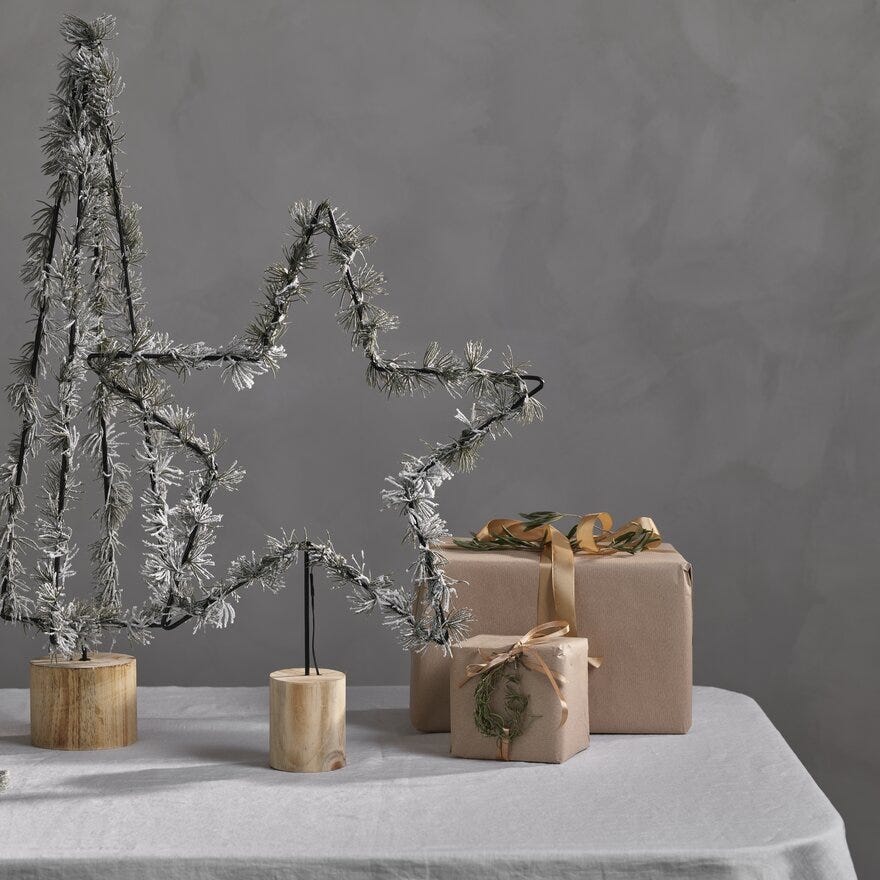 STARLIGHT Juletre med lys 20x20 cm i Grønn