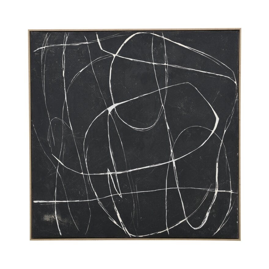 TAY Canvas bilde 100x100 cm i Svart