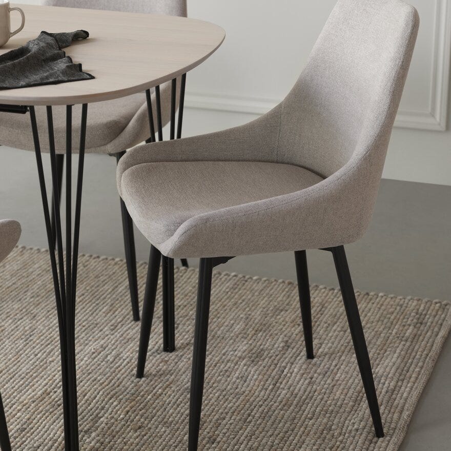 TRYM Spisestol i Beige/natur