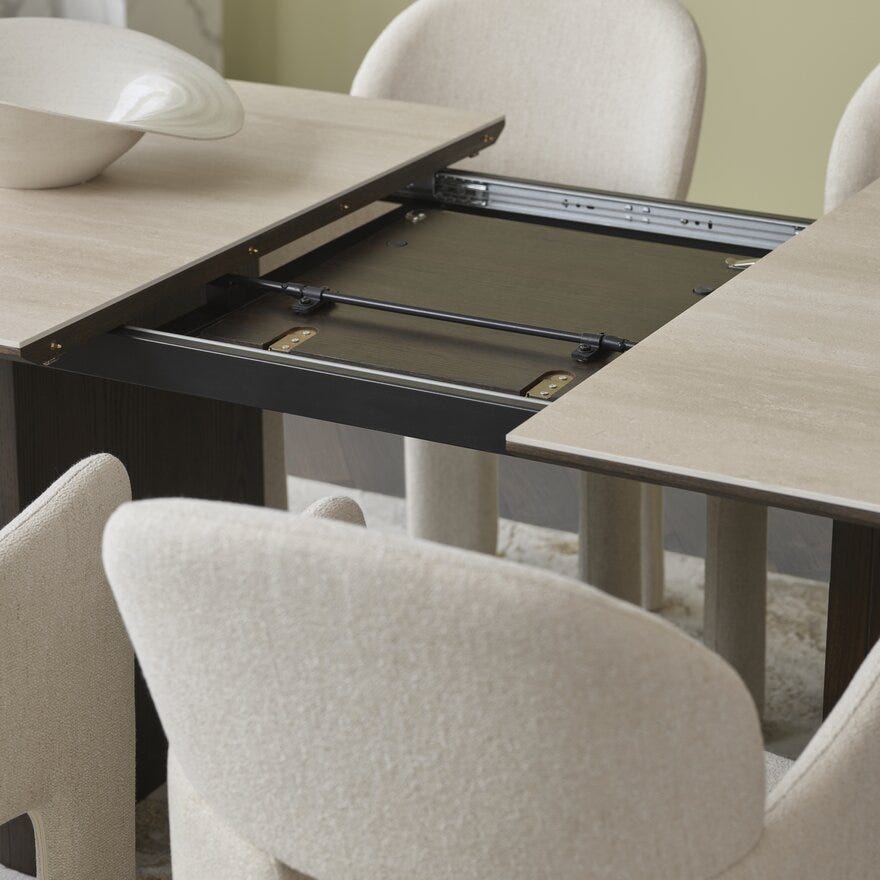 ULLERN Spisebord 100x190 cm i Beige/natur