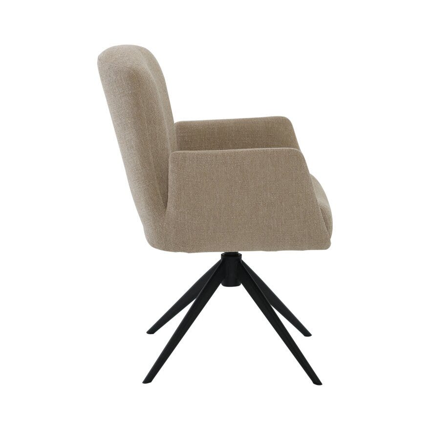 VARIO Spisestol med armlene i Beige/natur