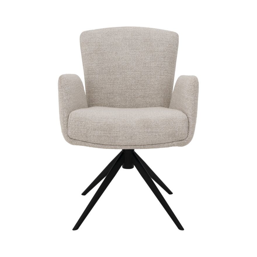 VARIO Spisestol med armlene i Beige/natur